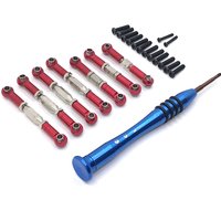 Wltoys 144002 144001 124016 124017 124018 124019 RC Car Upgrade Parts Metal Linkage Servo Pull Steering Tie Rod Set