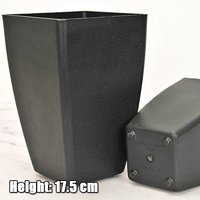 1Pc Modern Simple Style Plastic Flower Pot Indoor/Outdoor Black Vertical & Standing Pot For Minimalist Home Decor Flower Pot