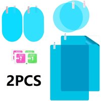 2Pcs Car Rearview Mirror Rainproof Film Side Window Water Repellent Film Reverse Reflector Anti Fog Clear Water Rainproof Film