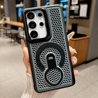 Invisible Bracket Heat Dissipation Phone Case For Samsung Galaxy S26 S25 S24 S23 Ultra Plus Breathable Shockproof Magnetic Cover