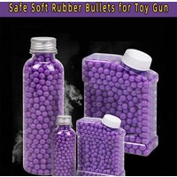 Purple 7-8mm Soft Rubber Bullets Safe Rubber Balls for Kids Toy Gun Outdoor Shooting Game Accessories