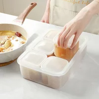 6 Grids Refrigerator Food Storage Box with Lid, Multi-Functional Fresh-Keeping Container for Fruit Spice Kitchen Organizer