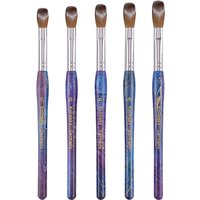 100% Pure Kolinsky Acrylic Brush UV Gel Carving Pen Brush Liquid Powder DIY Nail Drawing Crimped Wood Nail Art Brush 10-18