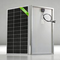 Solarmodul 120W, starres Hartglas, monokristalline Solarzelle 120W 18V für 12V Batterieladung, IP 55 wasserdicht, Camping, Wohnmobil, Boot
