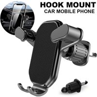 Gravity Car Phone Holder with Hook Car Air Vent Clip Mount Not Fall Off Smartphone Stand GPS Support in Car For iPhone Samsung