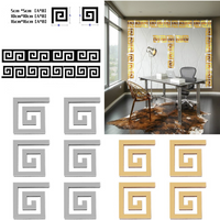 30/10pcs Acrylic Waist Line 3D Mirror Sticker Self Adhesive DIY Wall Stickers for Living Room Edge Strip Corner Line Wall Decor