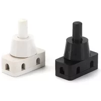 1pc Self-locking ON/OFF Push Button Switch AC250V 10A 2 Pins Latching Switch for Lamps Industrial Field Mini Power Switches