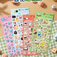 1/4 Pcs Adorable Toast Duck Puffy 3D Stickers DIY Scrapbooking Journaling Stationery Diary Decor Cute Stickers School Gift