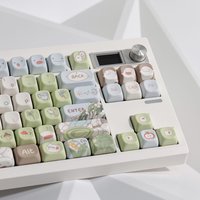 Cute Keycaps 141 Keys MOA Keycaps Gift Pbt Key Cap Square Thermal Sublimation Mechanical Keyboard Includ2.25 U 2.75U for Alice