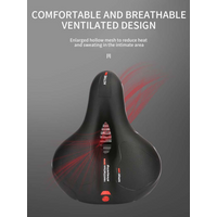 AliExpress NONE Extra large thickened sound-absorbing ball memory foam wide bicycle saddle PU leather mountain bike seat