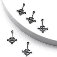 Stainless Steel Ghost Nameless Band BC Small Pendant Bracelets/Earrings for Women Men Diy Jewelry Accessories Making N1722S05