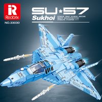 1365PCS SU-57 Stealth Fighter Building Blocks Air Force Aircraft Model Bricks Toys Desktop Display Boys Kids Holiday Gifts