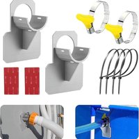 Swimming Pool Hose Holder 30-38 mm Above Ground Pool Accessory with Anti-Puncture Cable Clamp and Adhesive Tape Accessories