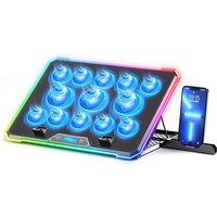 RGB Laptop Cooling Pad Gaming Laptop Cooler, Laptop Fan Cooling Stand with 13 Quiet Cooling Fans for 15.6-17.3 inch laptops
