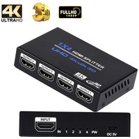 4K HDMI Splitter 4/2 port HDMI 1 in 4 out Splitter 4K 30Hz HDMI 1.4 Splitter for HDTV PC PS3 DVD HDCP 1.3