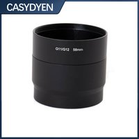 Lens Adapter Tube 58mm Two Pieces Metal Lens Filter Adapter Tube For Canon G10 G11 G12 Digital Camera, Replacement Of LA-DC58K