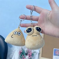 4 styles Hot Game My Pet Alien Pou Plush Toy Keychain Furdiburb Emotion Alien Plushie Stuffed Animal Pou Doll