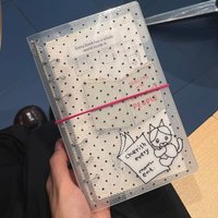 A6 Polka Dot PP Loose Leaf Notebook Cover Mini Portable Sticker Small Card Photo Storage Ledger