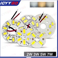 10PCS 9W 7W 5W 3W 2W SMD 5730 LED PCB Light Source Aluminum Light Board 20mm 23mm 50mm Mini LED Bulb Replacement Light Board