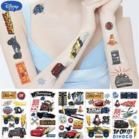 10Pcs/set Disney Cartoon Cars Temporary Tattoo Stickers Lightning Mcqueen Tattoo For Funny Birthday Gift