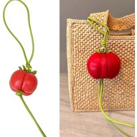 Red Tomato Bag Charm for Women Bag fashion Leather Keychain Bag Pendant Decoration High Luxury Design Girl Gift Bags Accessories