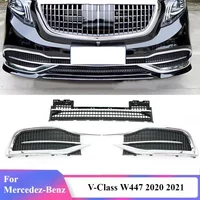 For Mercedez-Benz V-Class W447 2020 2021 Car Front Racing Facelift Grille Lower Grilles Radiator