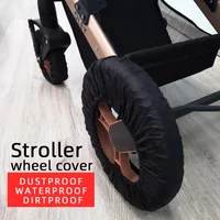 2Pcs Baby Stroller Wheel Protector Infant Pushchair Pram Wheel Cover Dustproof Wheelchair Tire Anti-Dirty Oxford Cloth Case