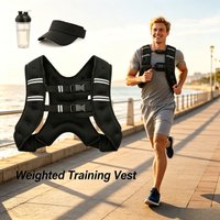 5KG Black Unisex Weighted Fitness Vest, Adjustable Training Gear for Home Gym, Jogging and Daily Strength Cardio Workouts