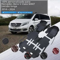 Auto Fußmatten Für Mercedes-Benz V-Klasse Vito Viano W447 2014 ~ 2024 Lange Version Wasserdichte Pads fuß Teppich Innen Zubehör