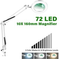 NEW Protable 8X/10X Illuminated Magnifier USB 3 Colors LED Magnifying Glass for Soldering Iron Repair/Table Lamp/Skincare Beauty