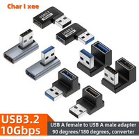 USB A Female to USB A Male Adapter 90°/180° Converter USB3.2 10Gbps High-Speed Transmission for Laptops USB Port Devices