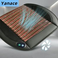 Yanace Car Seat Cooling Cushion with Wood Bead Design Ventilated Seat Cover Breathable Summer Auto Accessory for Drivers