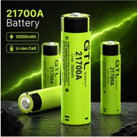 21700 Rechargeable Lithium Battery 5000mAh High Capacity Green Shell Li-ion Cell For Flashlight Torch Power Bank Electric Toys