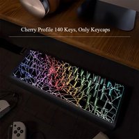 Spider Web Cherry Profile Black Backlit Keycap 140 keys PBT Side Print Cool key caps Custom Game mechanical keyboard ajazz ak820