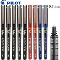 6pcs Japan PILOT Gel Pen BX-V7 Straight Liquid Syringe Pen for Student Exams 0.7mm Water Based Signature Stationery Supplies