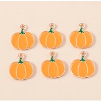 10pcs 15*18mm Lovely Enamel Vegetables Fall Pumpkin Charms for Jewelry Making Bracelet Necklace DIY Earrings Handmade Craft