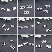 3pcs Angel Number 000 111 222 333 444 666 777 888 999 Stainless Steel Pendant Woman Man Minimalist Charms Accessories