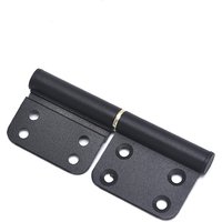 2/4PCS Aluminum door black flag hinge detachable 4 inch kitchen door hinges flag removable hardware toilet door removable hinge