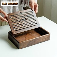 Walnut Solid Wood Tea Tray Household Small Dry Brewing And Draining Tea Set Office Water Storage Tea Table Drainage Tea Tray