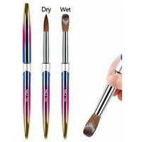 4-Piece Acrylic Nail Art Brush Set, Professional Acrylic Powder Extension Brushes, 3D Design Tools, Salon Essential Kit