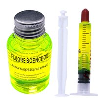 2.5/60ml R134a Refrigerant Oil Leak Repair Agent Car Air Conditioner Oil Fluorescent Detection Repair Agent Plugging Agent Leak