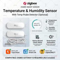 Zigbee 3.0 Temperature Humidity Sensor Smart Home Thermometer Hygrometer APP Remote Monitor Automation For Z2M Tuya Need Gateway
