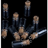 10Pcs New Mini Glass Bottles Small Vials Cork Glass Jars Multi Usage Cork Wish Glass