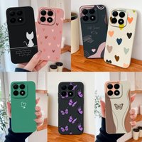 For Xiaomi 15T Pro Phone Case For Xiaomi 17 Pro Max Heart Liquid Silicone Full Protection Soft Back Cover For Xiaomi 15 T Funda