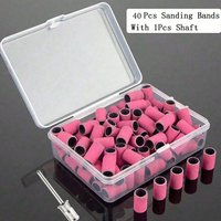 Sanding Bands for Nail Drill, Nail Drill Sanding Bits 40Pcs Coarse Fine Sanding Bands Mandrel Bit