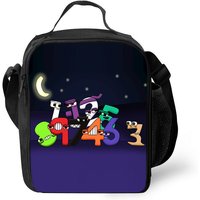 Alphabet Lore Student Outdoor Picnic Bag with Alphabet Legend Printed Student One Shoulder Ice Bag in Game Periphery
