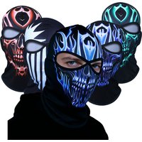 2pcs Balaclava Face Mask Halloween Cosplay Clown Ghost Skull Mask Moto Breathable Windproof UV Sun Dust Protect Full Face Cover