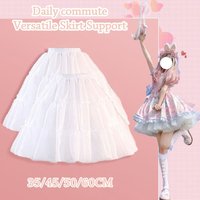 Fashion Without hoop Petticoat JK Lolita Ball Gown Petticoats Breathable White Flower Dress Accessories