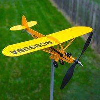 Creative Pipe Windmill Wind Direction Compass Airplane Weathervane Garden Decoration Weather Vane