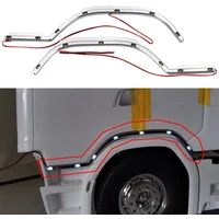 LED 1 Pair Side Lights Under Door Lamp for 1/14 Tamiya RC Truck For scania 770S 56368 Diy Parts